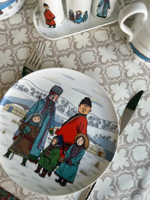Тарелка Зимняя степь. Бурятия